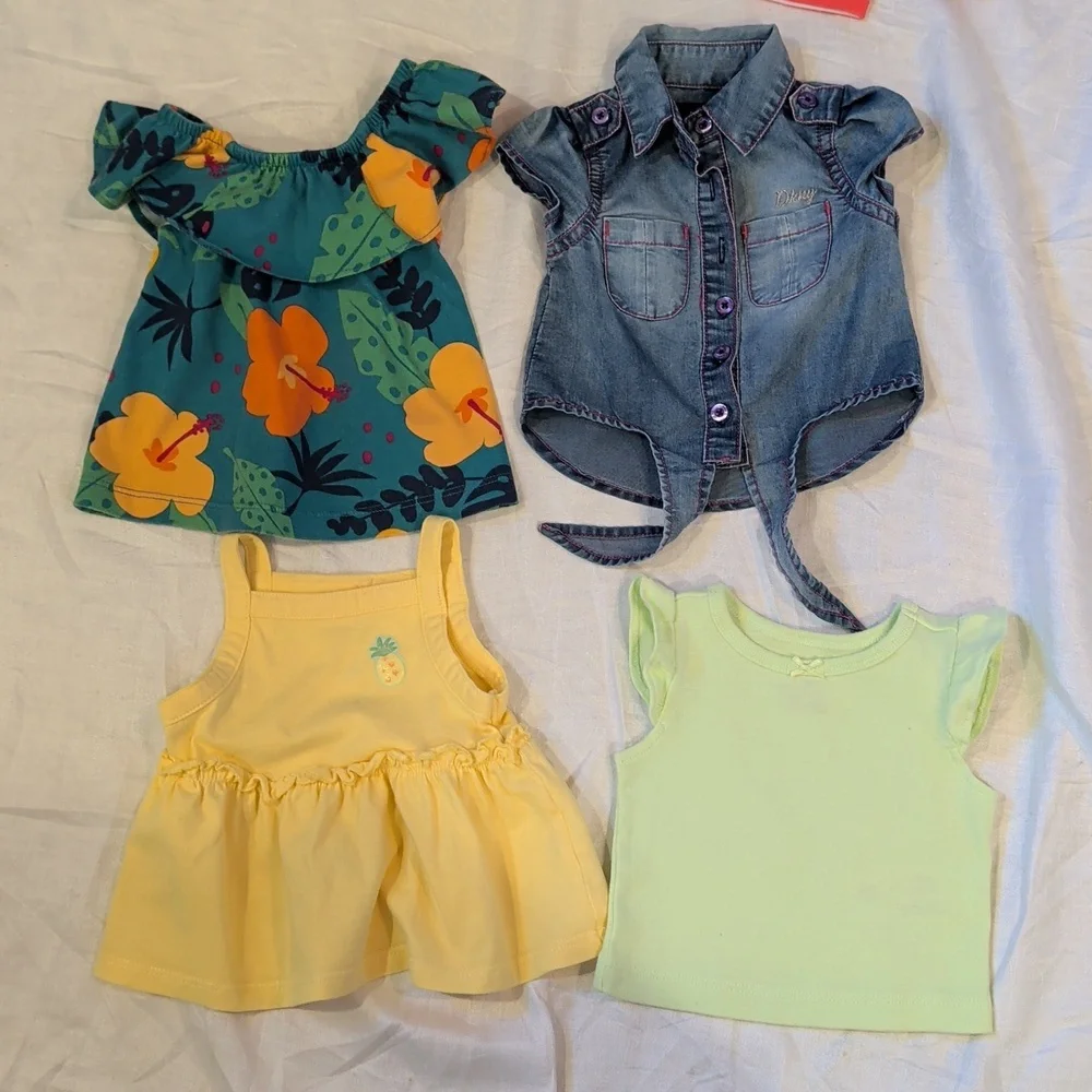 Baby Girl (0-3 Mo.) Summer Lot (26 PCs) Mostly New Carter's 2 
